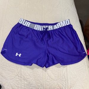Under Armour loose fit purple athletic shorts